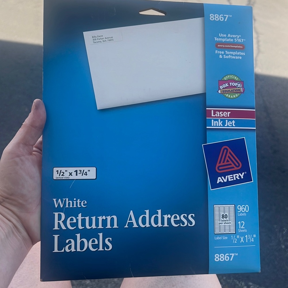 960 labels return address